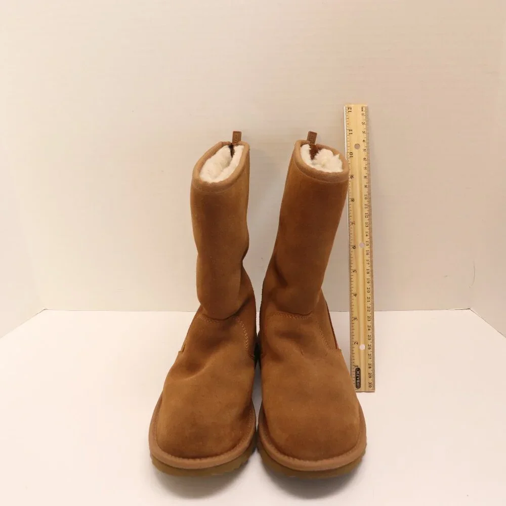 UGG‎ Boots Women's Chestnut S/N 1103742 Size US 4nFur Lined Zipper on Back